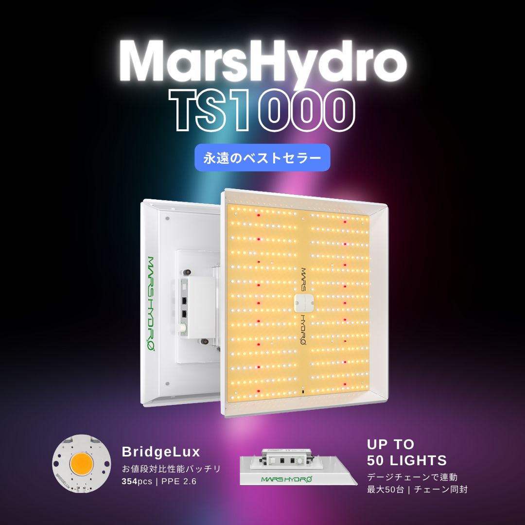 MARS HYDRO TS 1000 LED植物育成ライト - 初心者に最適なフル 