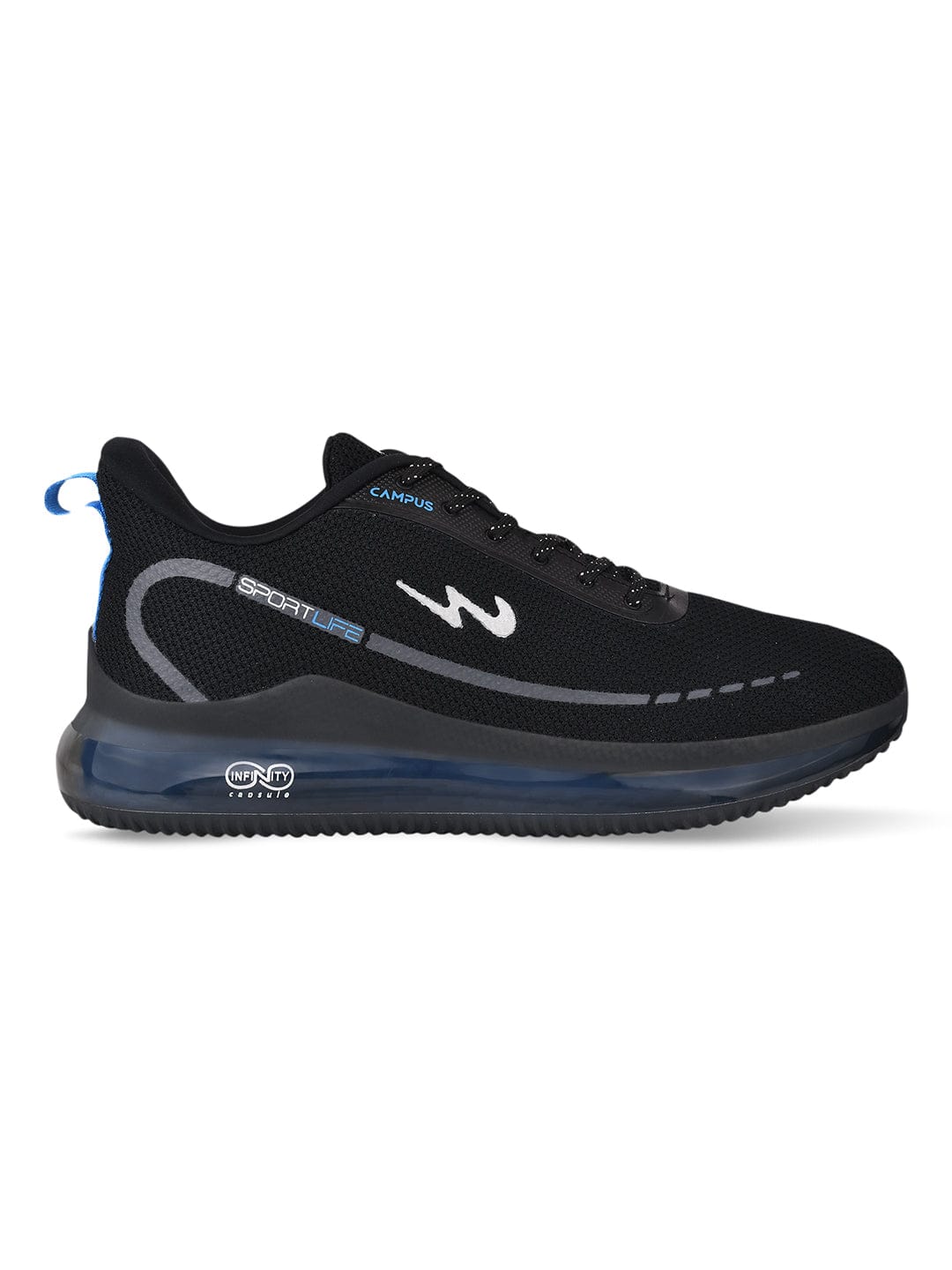 Buy SENSOR Black Men's Running Shoes online | Campus Shoes