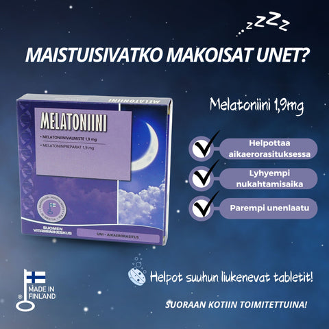 Melatoniini 1,9 mg valmiste