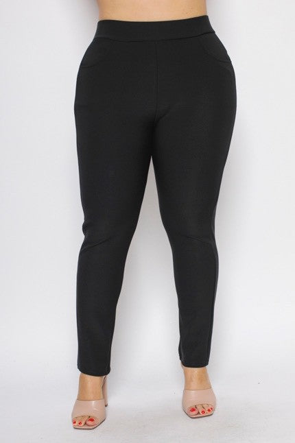 vegan leather wide leg pants-curvy – RI Boutique