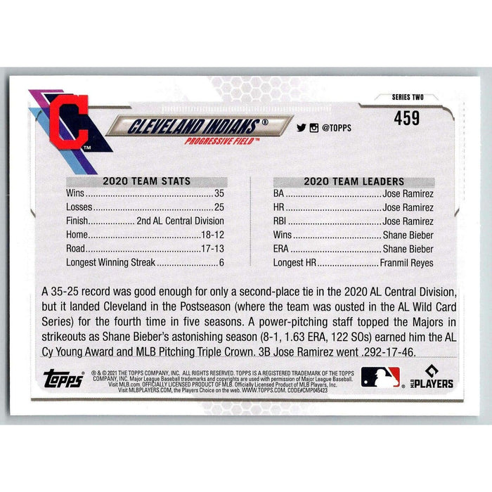 2021 Topps Baseball Complete Set Cleveland Indians Cleveland