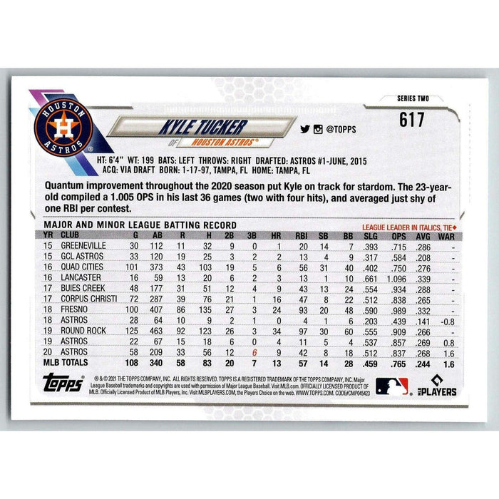 Houston Astros: Kyle Tucker 2021 - Officially Licensed MLB