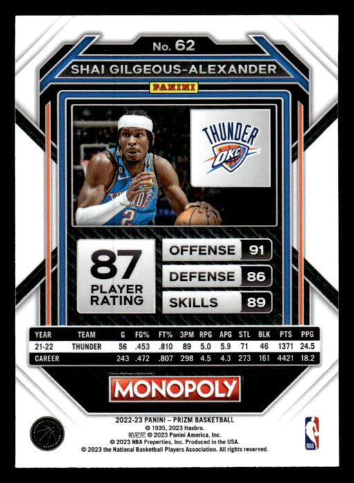 2022-23 Panini Prizm NBA Monopoly James Harden # 68 Base