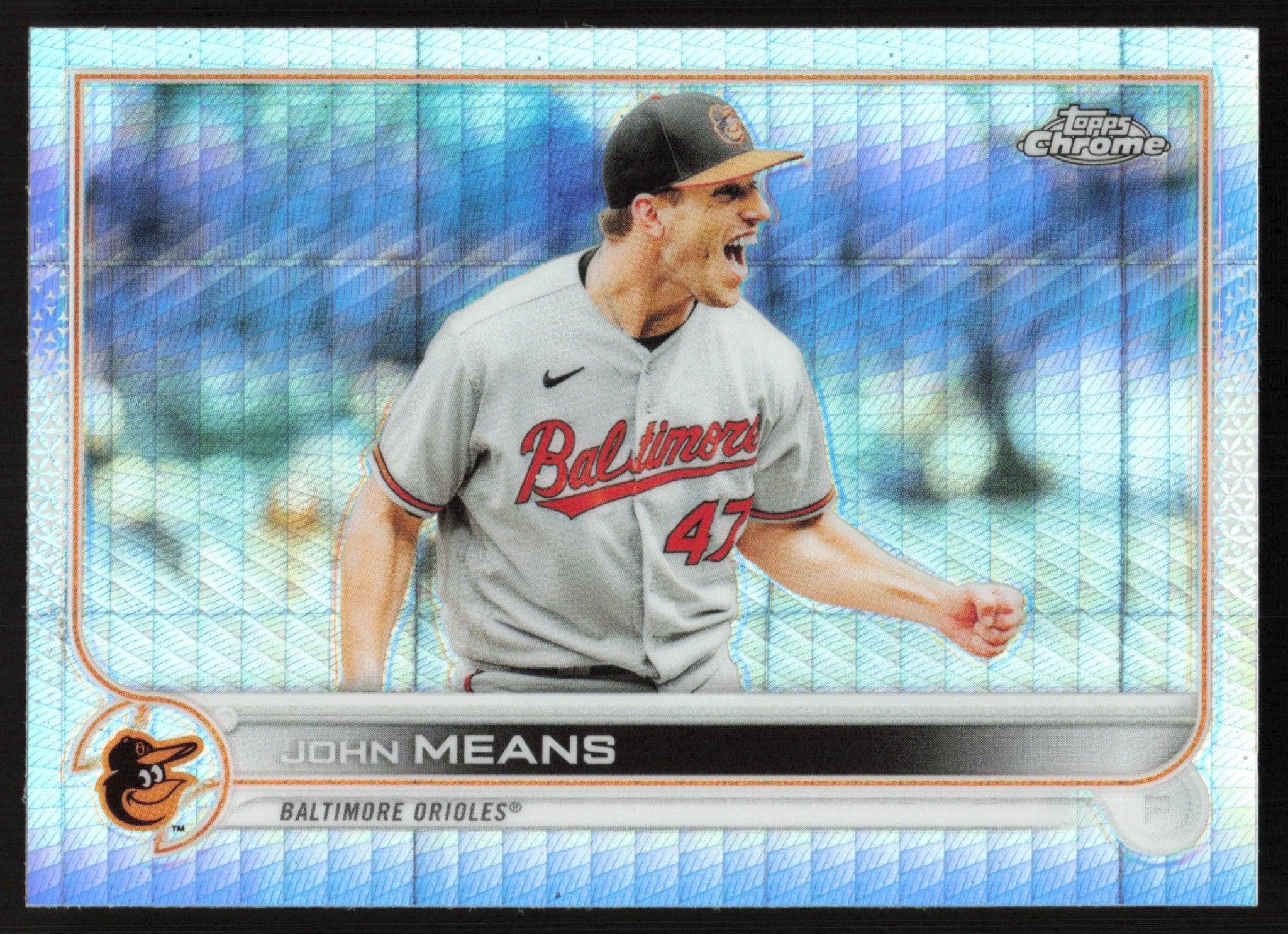 John Means 2022 Topps Chrome Baseball # 176 Prism Refractor