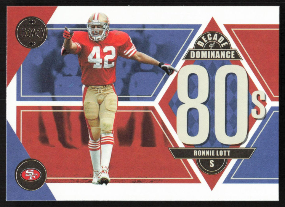 Ronnie Lott 2022 Panini Legacy Decade of Dominance # DD-3 San Francisc -  Collectible Craze America