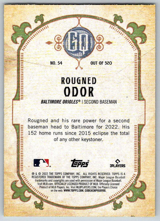 Rougned Odor 2022 Topps Gypsy Queen # 54 Baltimore Orioles - Collectible  Craze America