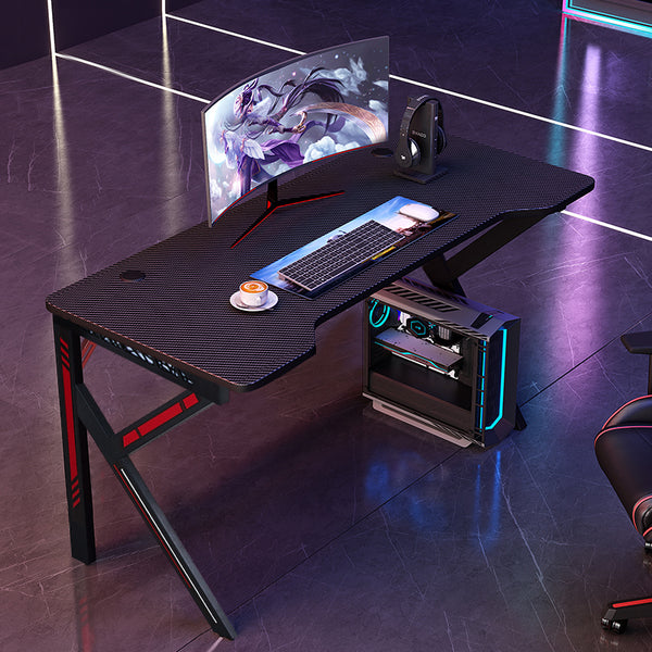 Lemroe Black Gaming Computer Desk with LED Light | Lemroe