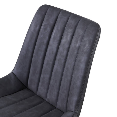 Clair Dining Arm Chairs Grey Faux Leather | Lemroe