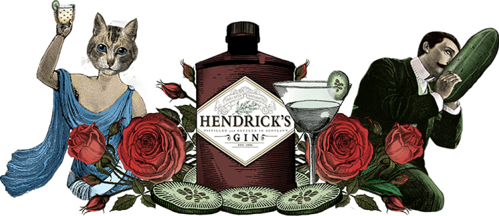 Hendrick's Gin  Scottish Gin Infused with Cucumber & Rose