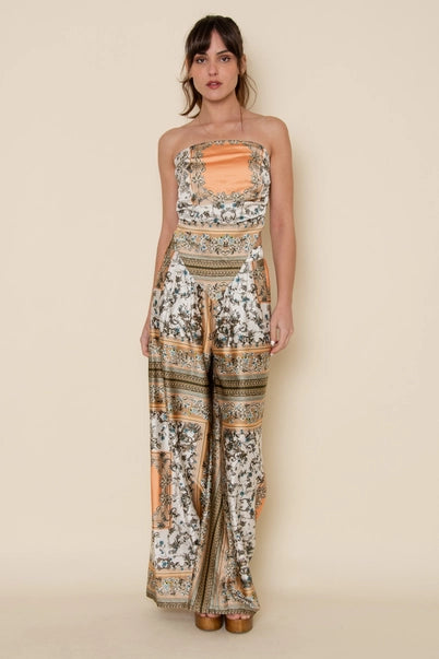 The Valencia Scroll Wide-Leg Trousers