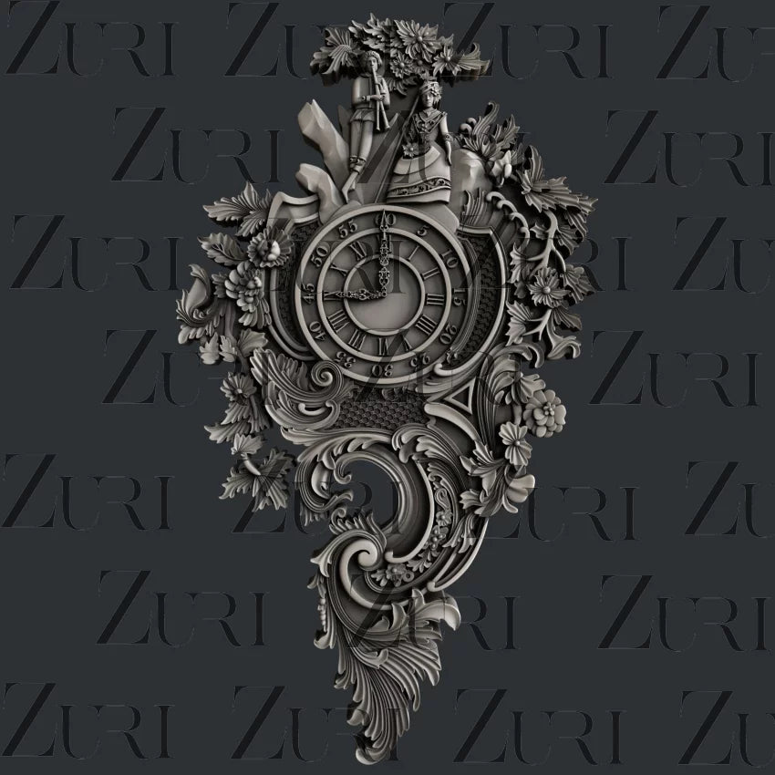 Zuri Designs Rococo Clock iNTERCHANGEABLE