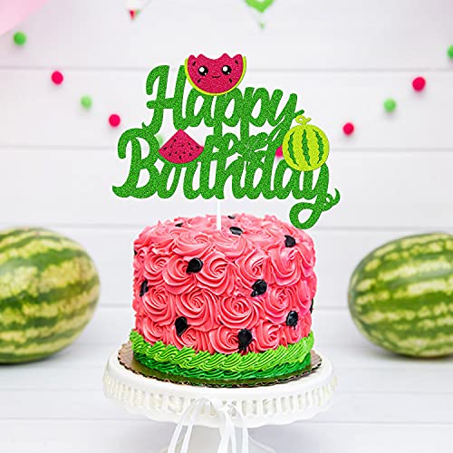 watermelon birthday cake topper