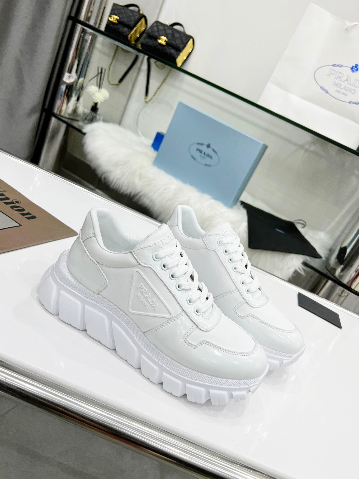 PRADA  Woman's Men's 2022 New Fashion Casual Shoes Sneaker Sport Running Shoes supermaket 63