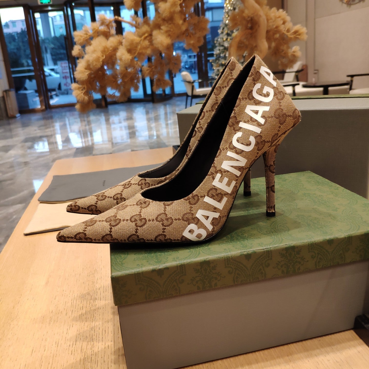 Balenc*aga 2022 Fashion Trending Leather Women High Heels Shoes 