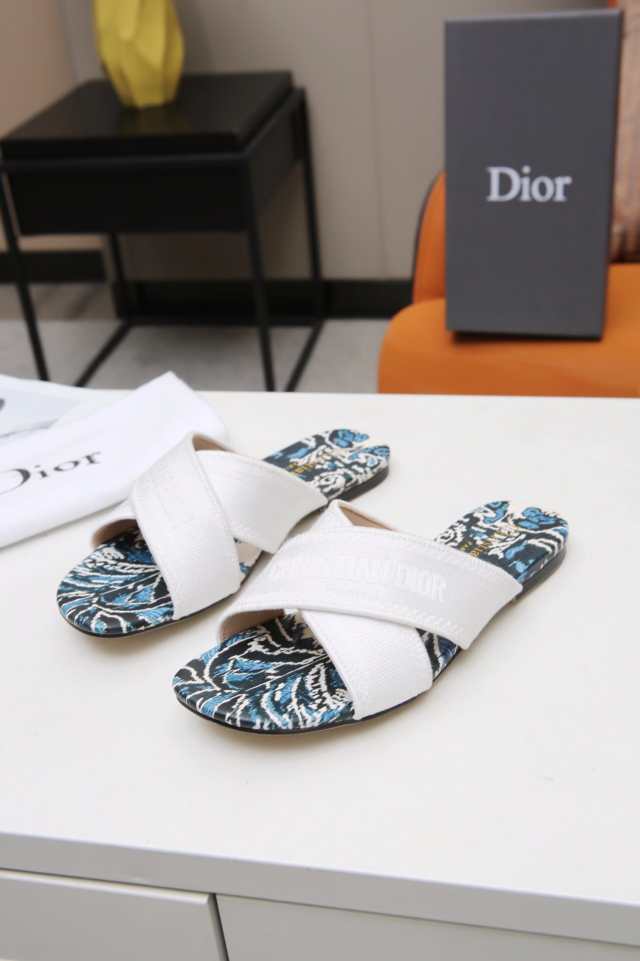 DIOR 2022 Popular Summer Women's Flats Men Slipper Sandals S