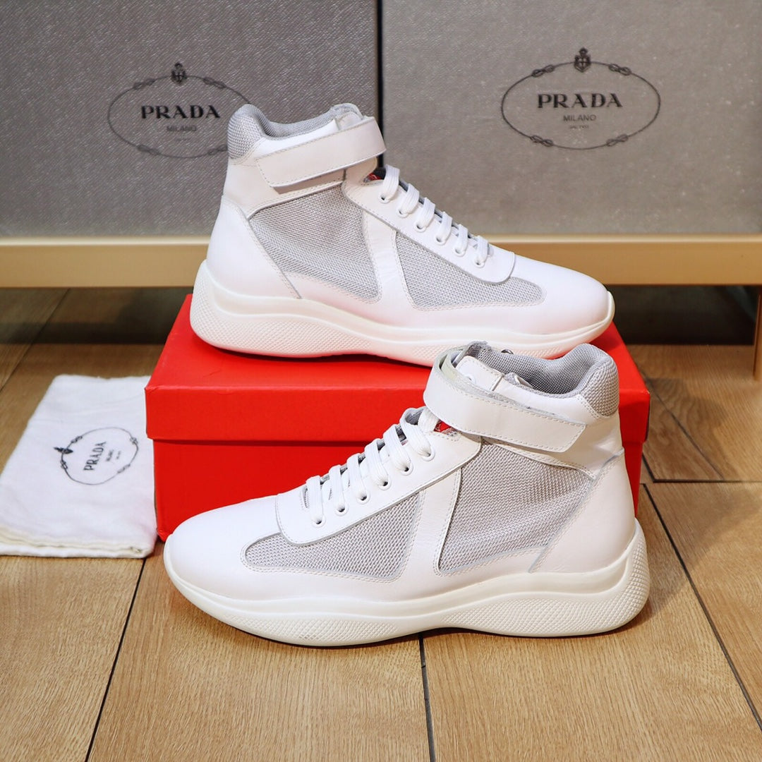 PRADA 2022 Men Fashion Boots fashionable Casual leather Breathable Sneakers Running Shoes supermaket