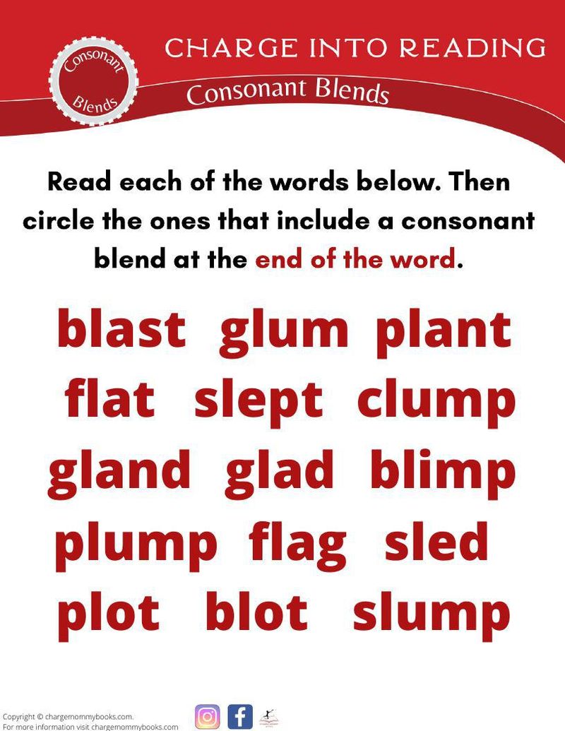 Consonant Blends Locating