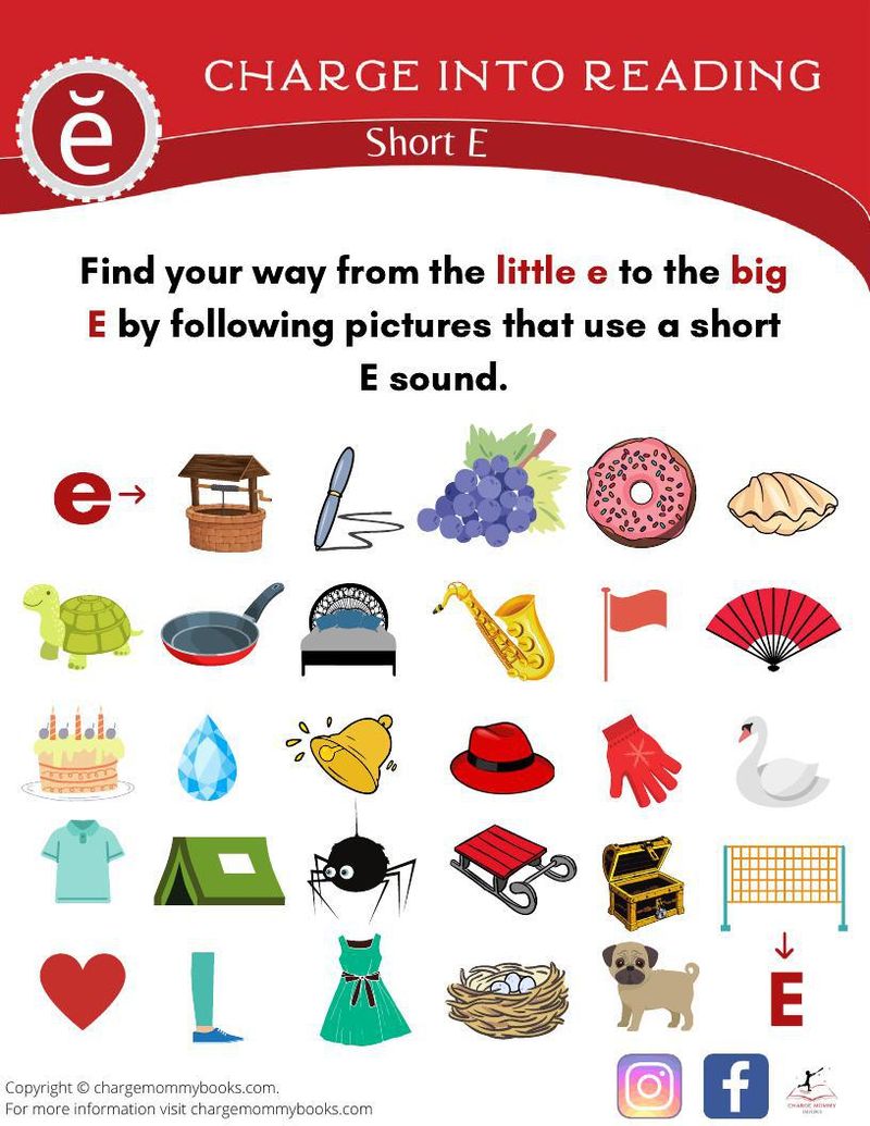 An image of a short e words activity