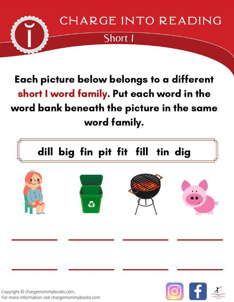 An image of a short i words activity