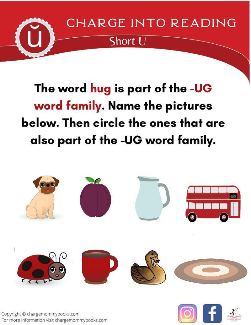 An image of a short u words activity