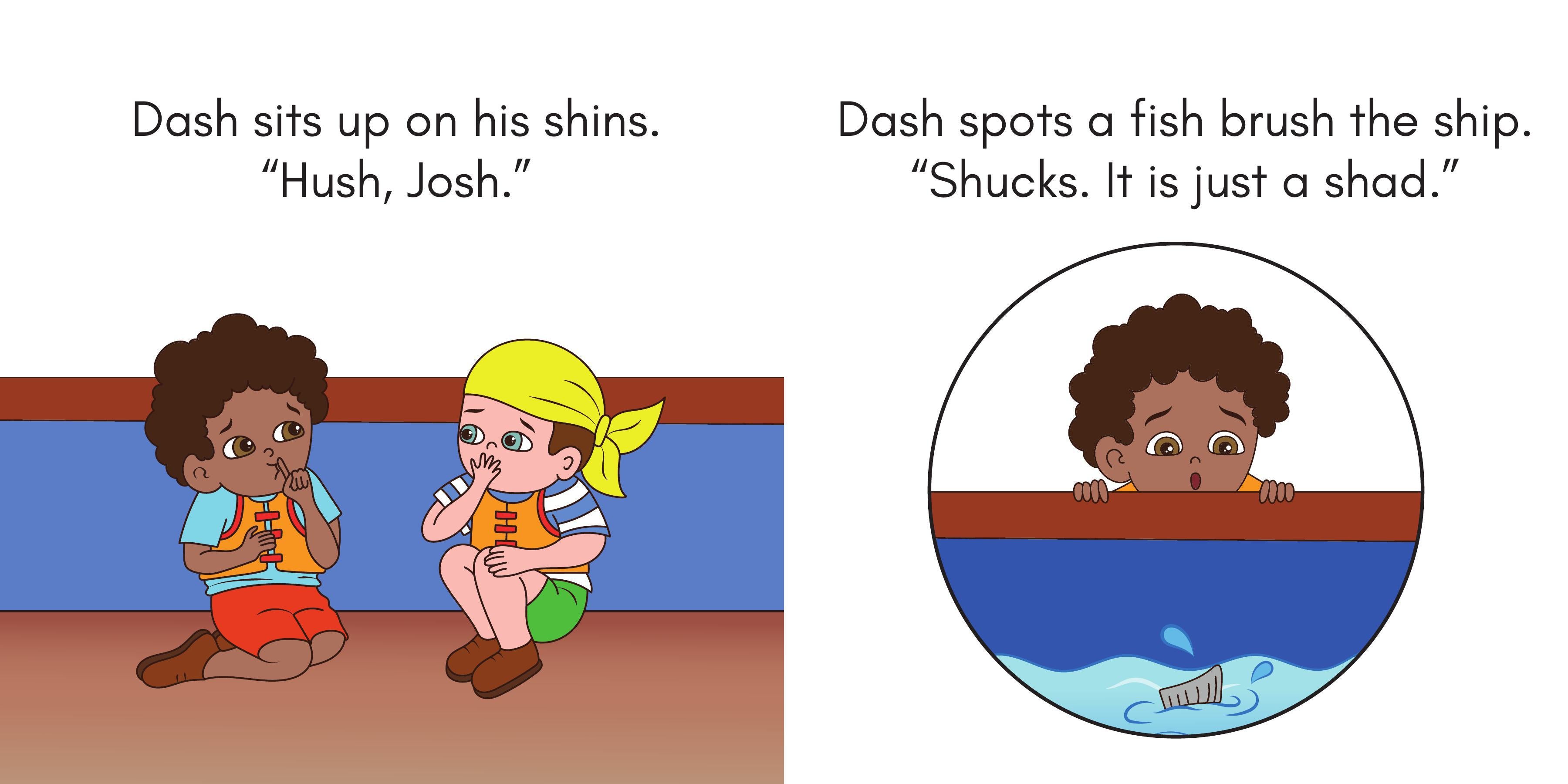 An image from the Charge into Reading Book Wish Fish: SH Decodable Reader