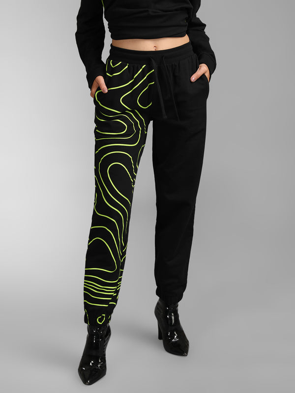 One Side Printed Women's Joggers