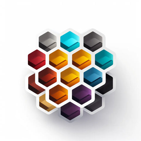 Hexagon geometric genius abstract logo using Midjourney - Rulluma Emporium