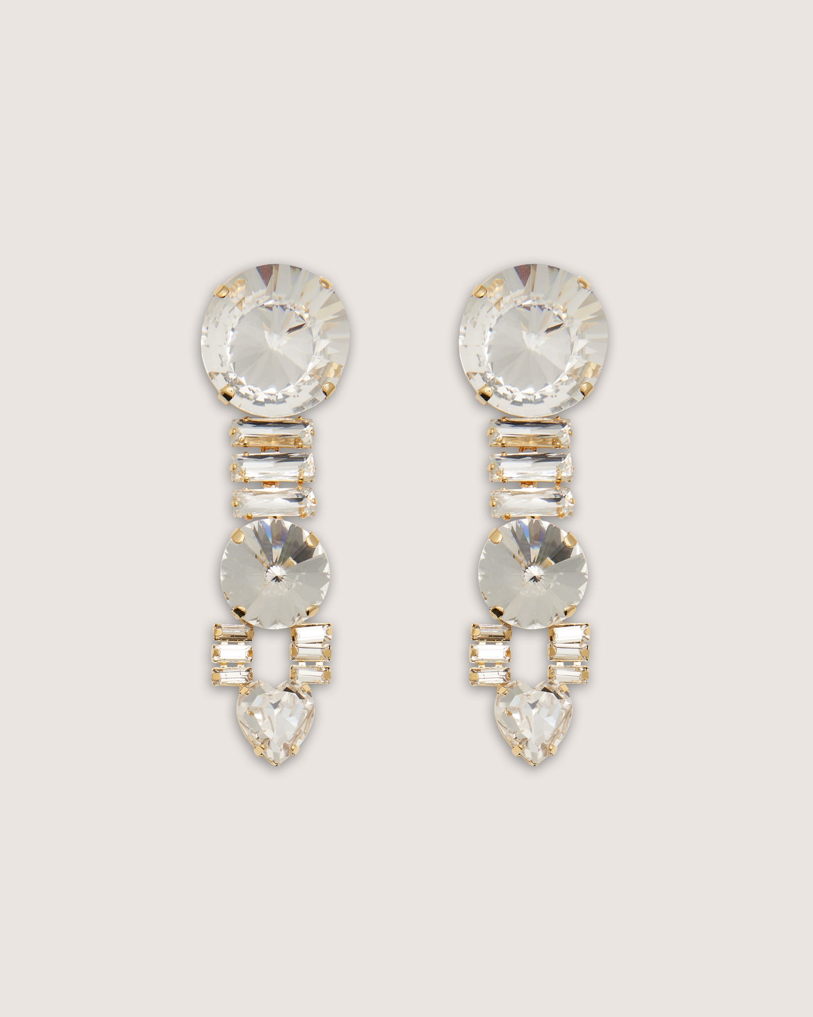 Roundy bezel earrings: Jewelry White | GCDS
