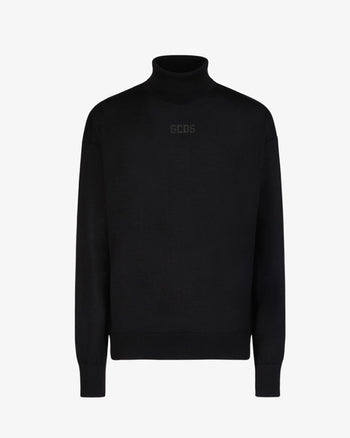 Gcds Signed Turtleneck | Men Knitwear Black | GCDS®