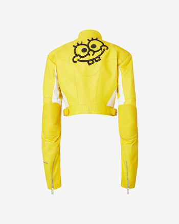 Spongebob Leather Jacket : Women Outerwear Yellow