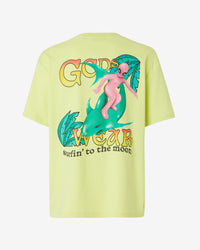 Surfing Wirdo Printed Loose T-Shirt | Men T-shirts Lime | GCDS Spring/Summer 2023