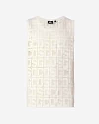 Gcds Monogram Macramè Tank Top | Men Knitwear Off White | GCDS Spring/Summer 2023