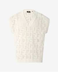 Gcds Monogram Macramè Gilet | Men Knitwear Off White | GCDS Spring/Summer 2023