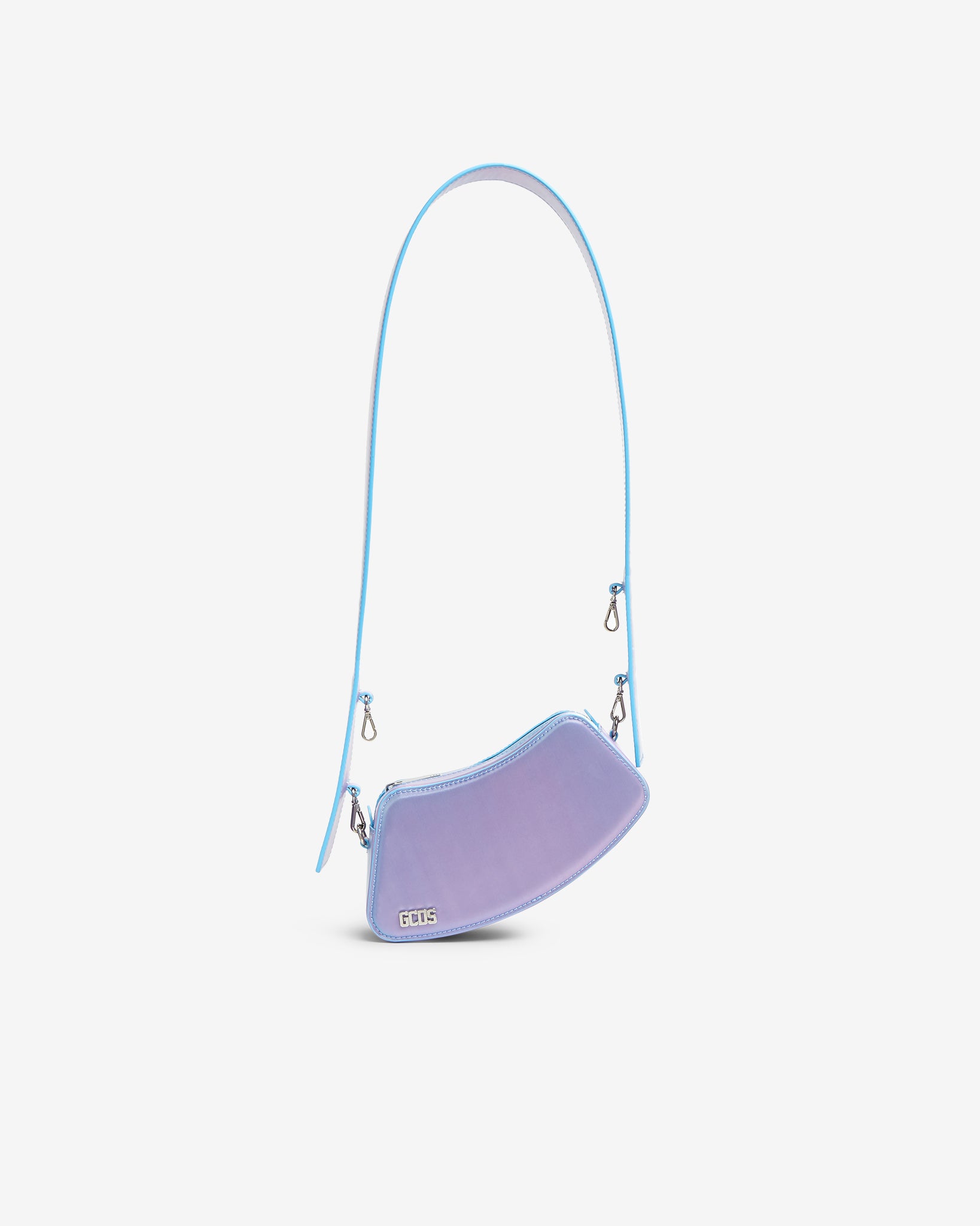 Comma Holographic Crossbody Bag : Unisex Bags Silver/Lilac | GCDS