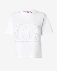 Bling Gcds Logo T-Shirt | Women T-shirts White | GCDS Spring/Summer 2023