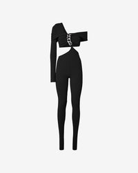 Logo Chain Jumpsuit | Women Dress Black | GCDS Spring/Summer 2023