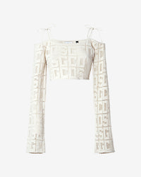 Gcds Monogram Macramé Sweater | Women Knitwear Off White | GCDS Spring/Summer 2023