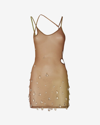 Sita Drops Dress | Women Dress Military Green | GCDS Spring/Summer 2023