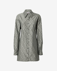 Bling Gcds Monogram Shirt Dress | Women Dress Military Green | GCDS Spring/Summer 2023