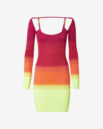 Lurex Degradé Mini Dress | Women Dress Fuchsia | GCDS Spring/Summer 2023