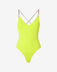 Bling Swimsuit | Women Swimwear Lime | GCDS Spring/Summer 2023