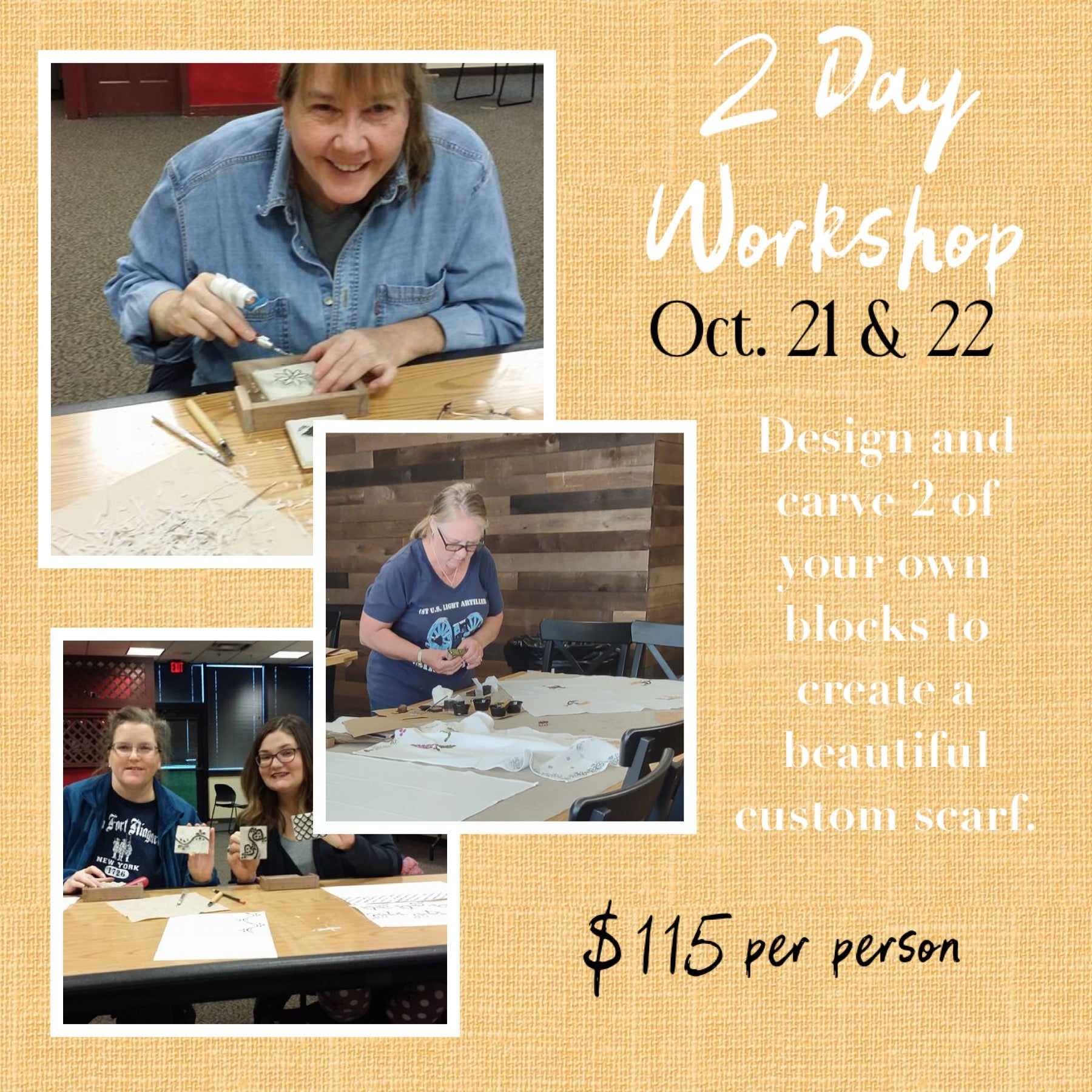 October 21st - 22nd | Block Carving and Printing Workshop - The Craft Room by Samson Leath product image