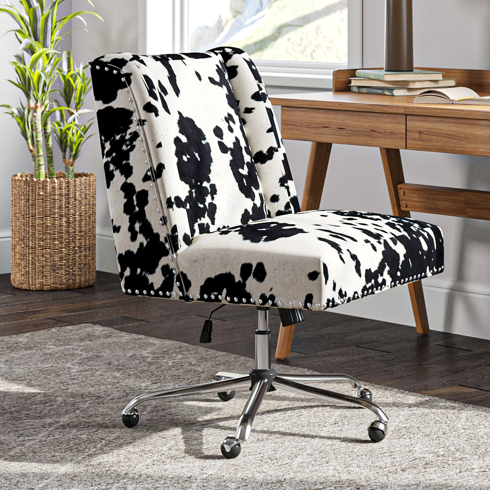 cow pattern desk chair