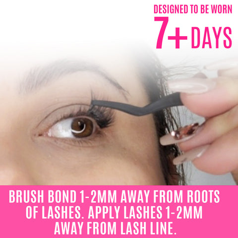 7 plus day diy lash application infographic applying lashes