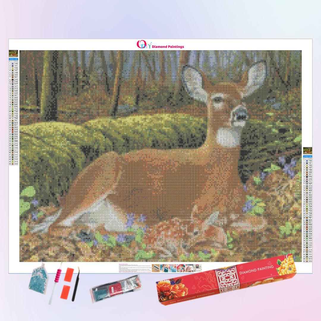 American Flag Deer Diamond Painting 