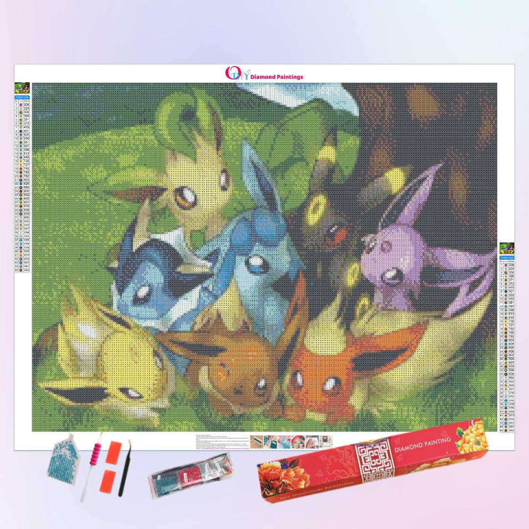 Diamond Painting Pokémon Eevee 6, Full Image - Painting