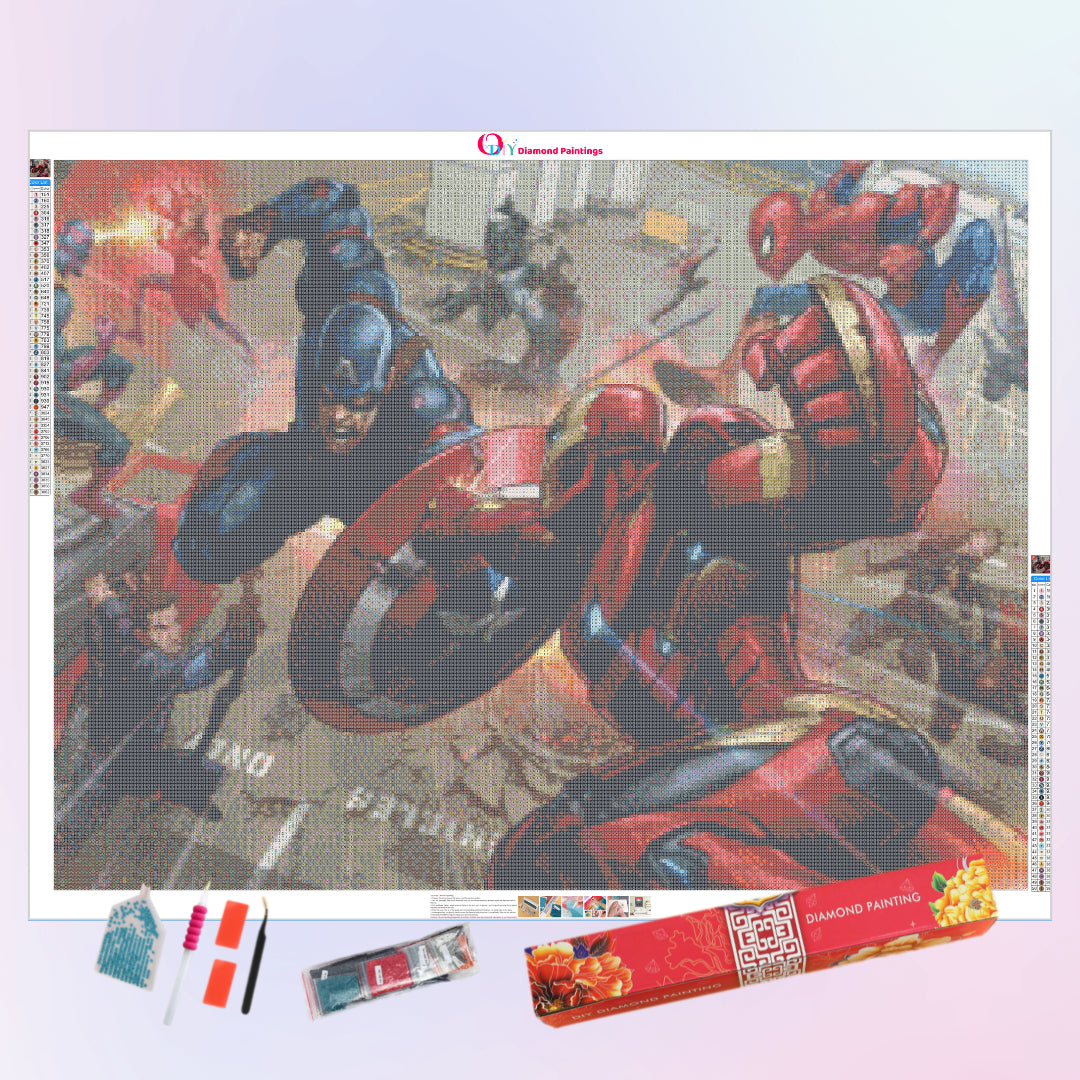 Marvel Captain America in Restroom Diamond Painting Kits 20% Off