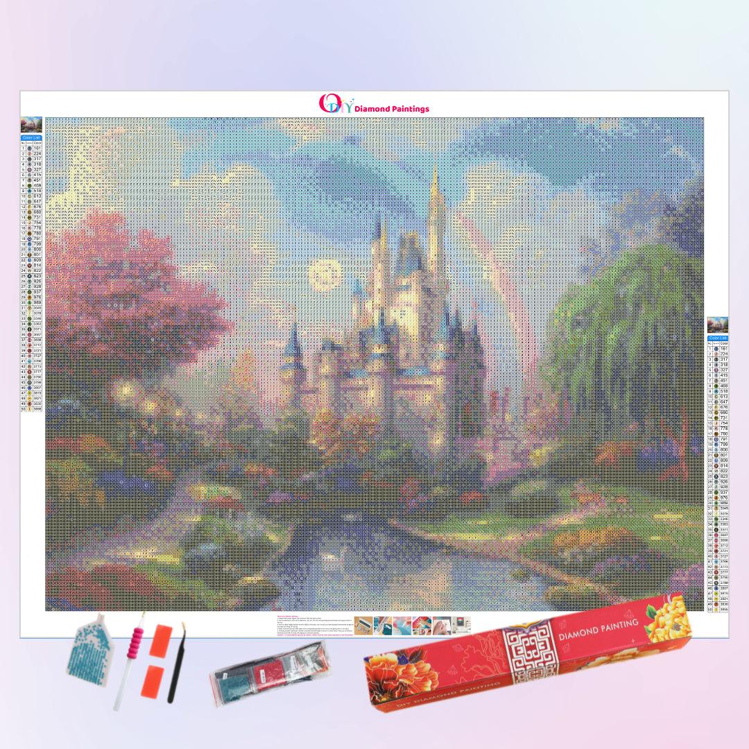 ACENGXI Disney Diamond Paint by Numbers Disney Diamond Painting Disney  Castle Diamond Painting by Number Disney Castle Full Drill Crystal Diamond