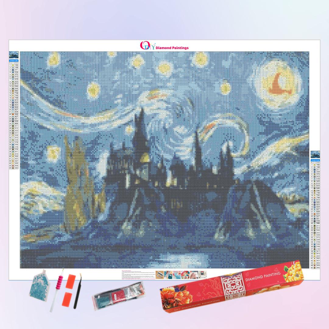 Hogwarts Castle in the Starry Night Diamond Painting Kits 20% Off