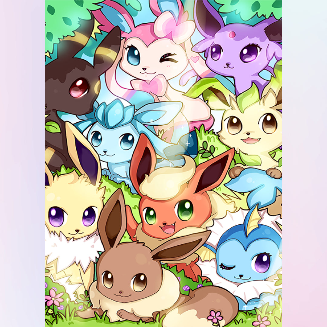 Pokemon Eevee Diamond Painting Kits 20% Off Today – DIY Diamond Paintings